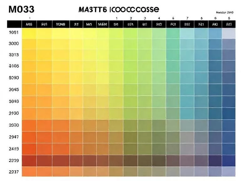 Master Batch Color Code Chart 2025