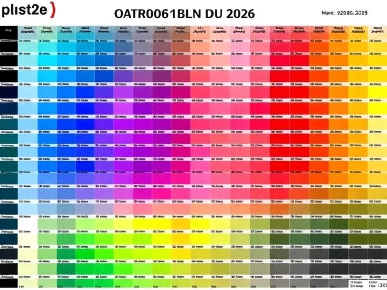 Plastics Color Chart With Names and Code 2026